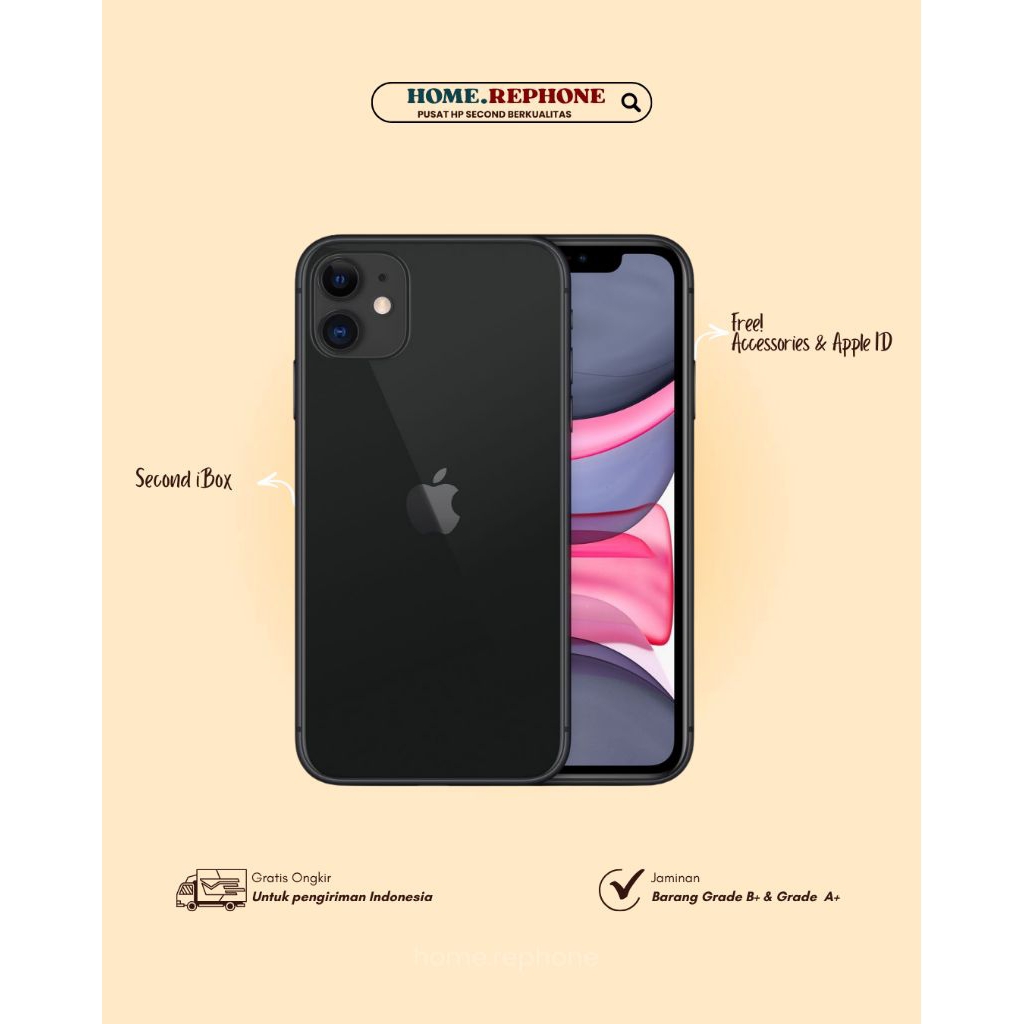 IPHONE 11 128GBB FULLSET | SECOND RESMI IBOX