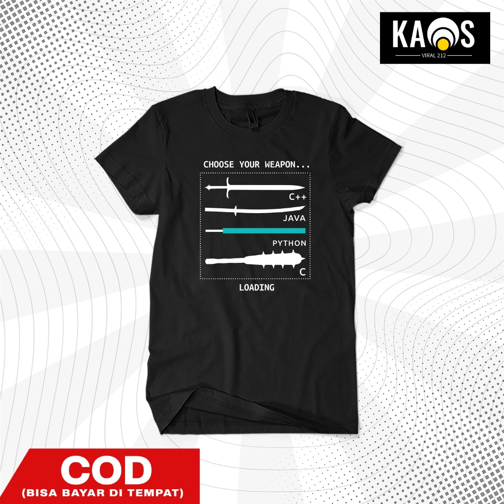 Kaos Programmer IT - Baju Kaos Bahasa Pemograman Coding