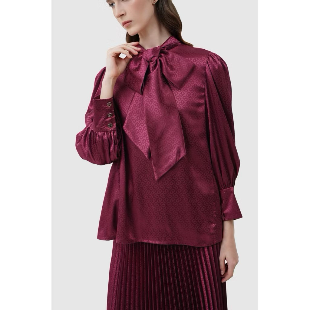 Buttonscarves Alana Tapis Blouse and Skirt Raspberry (Brand New)