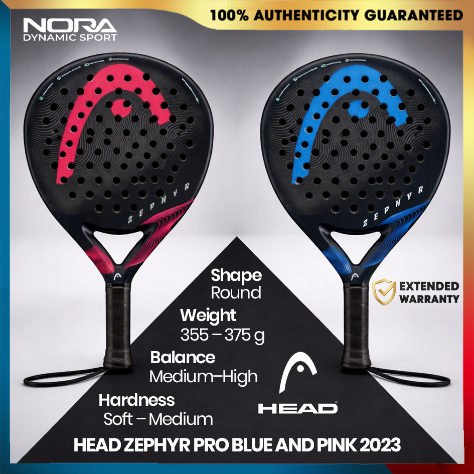 Head Zephyr Pro Pink & Blue Racket Padel Couple 