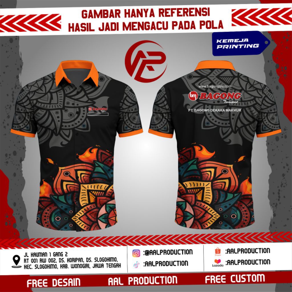 KEMEJA BATIK PERINTING BAGONG BEBAS REQUEST DESAIN