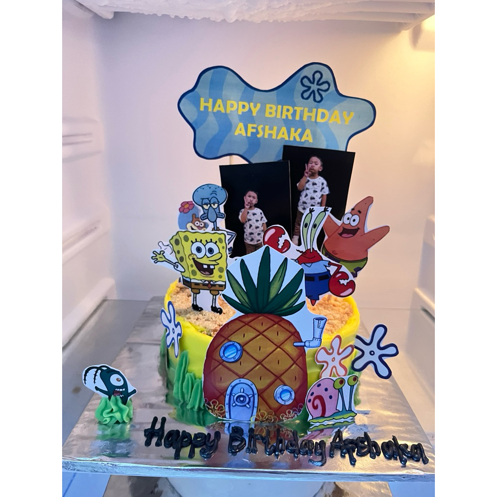 cake ulang tahun spongebob/cake ulang tahun karakter /cake ulang tahun murah semarang/cake ulang tah
