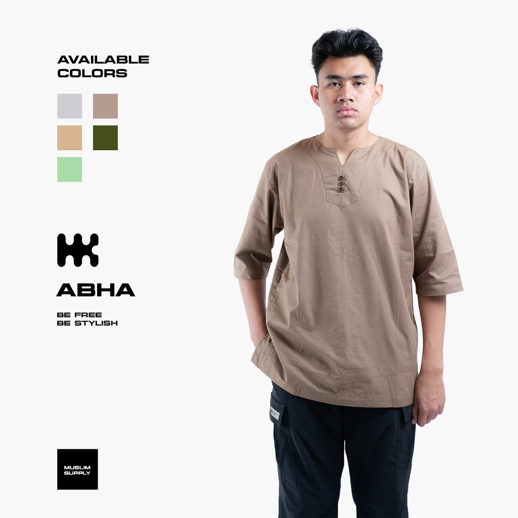 Hiskha - Abha Baju Koko Kualitas Imfort Premium Muslim Kurta