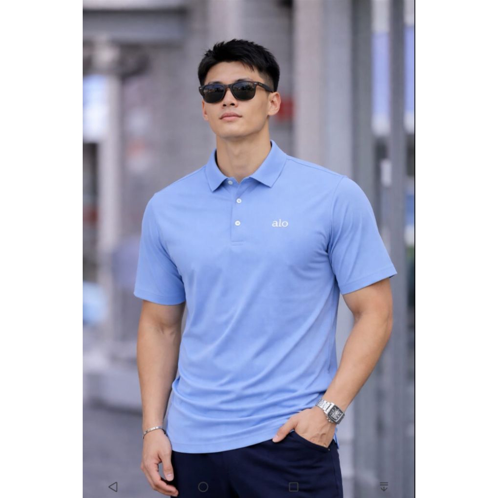Kaos kerah pria alo jumbo dry fit Seamless Baju Kerah cowo olahraga Original kaos ice silk polo big 