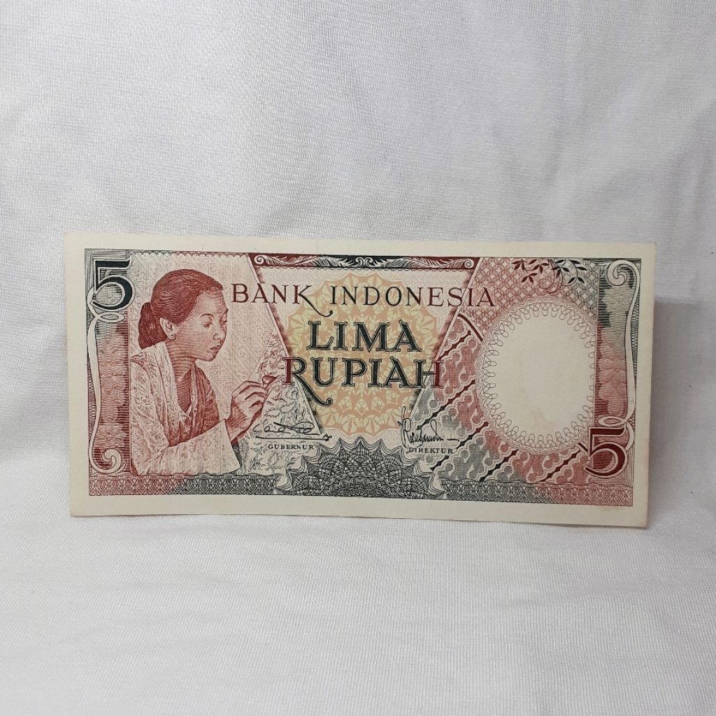 uang kuno indonesia seri pekerja pecahan 5rp tahun 1958