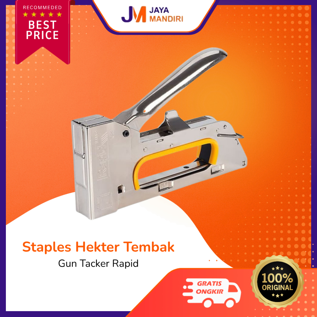 Staples Hekter Tembak Gun Tacker Rapid – Alat Tembak Staples Besi Kokoh