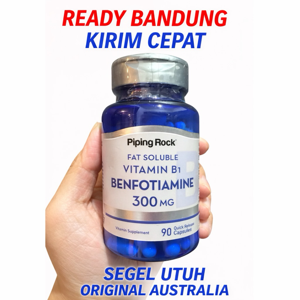 Pipingrock piping rock benfotiamine vitamin b1 vit b1 300mg 300 mg 90 caps