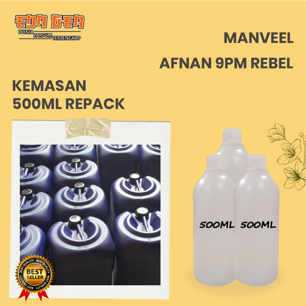 bibit parfum murni AFNAN 9PM REBEL MANVEEL 500ML
