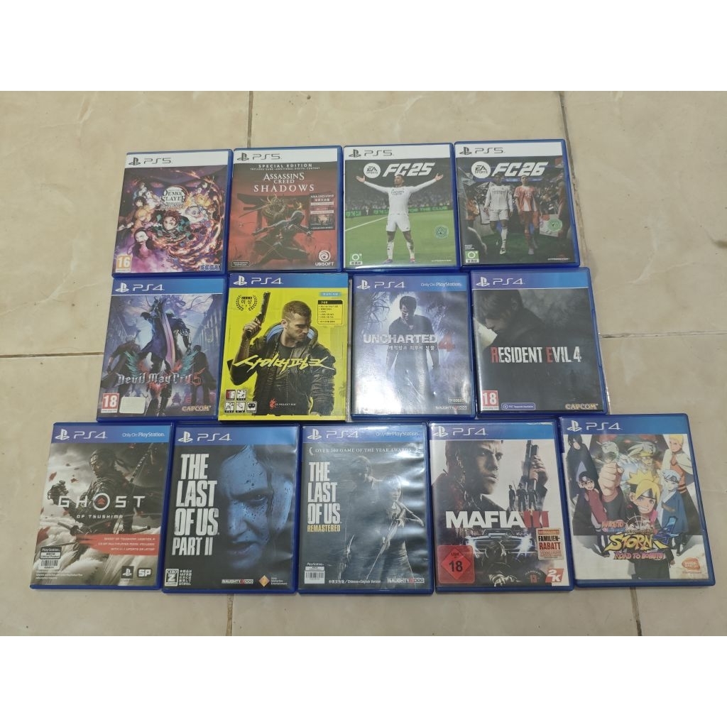 jual kaset ps4 dan ps5 bd second