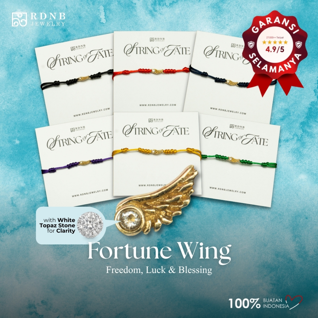 String of Fate - Fortune Wing - RDNB Jewelry - Gelang Wanita/Pria - Batu Alam Natural - Gelang Casua