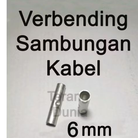 Verbending 6mm Sambungan Kabel 6mm Sambungan Sok Kabel 6mm Sok Konektor Kabel 6mm Konektor Kabel 6mm
