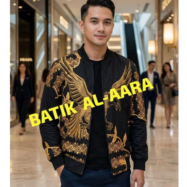 jaket batik BOMBER pria wanita, harga GROSIR produksi SENDIRI, elang emas