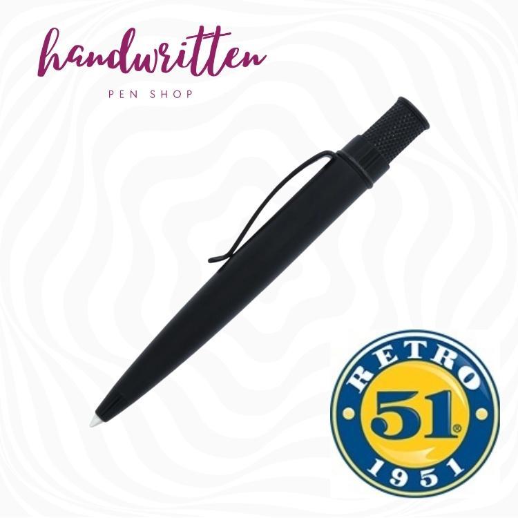 RETRO 51 Tornado Elite Stealth Compact EDC Ballpoint Pen/ Pulpen