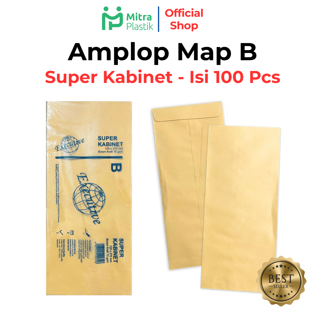 Amplop Coklat B Super Kabinet isi 100 pcs / Amplop Gaji Gajian Uang Besar