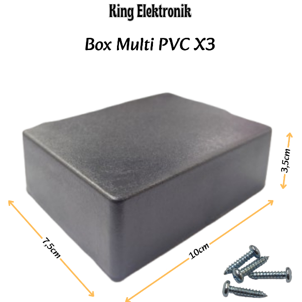 Box Kotak Hitam Elektronik DIY Box Multi Serbaguna X3 PVC