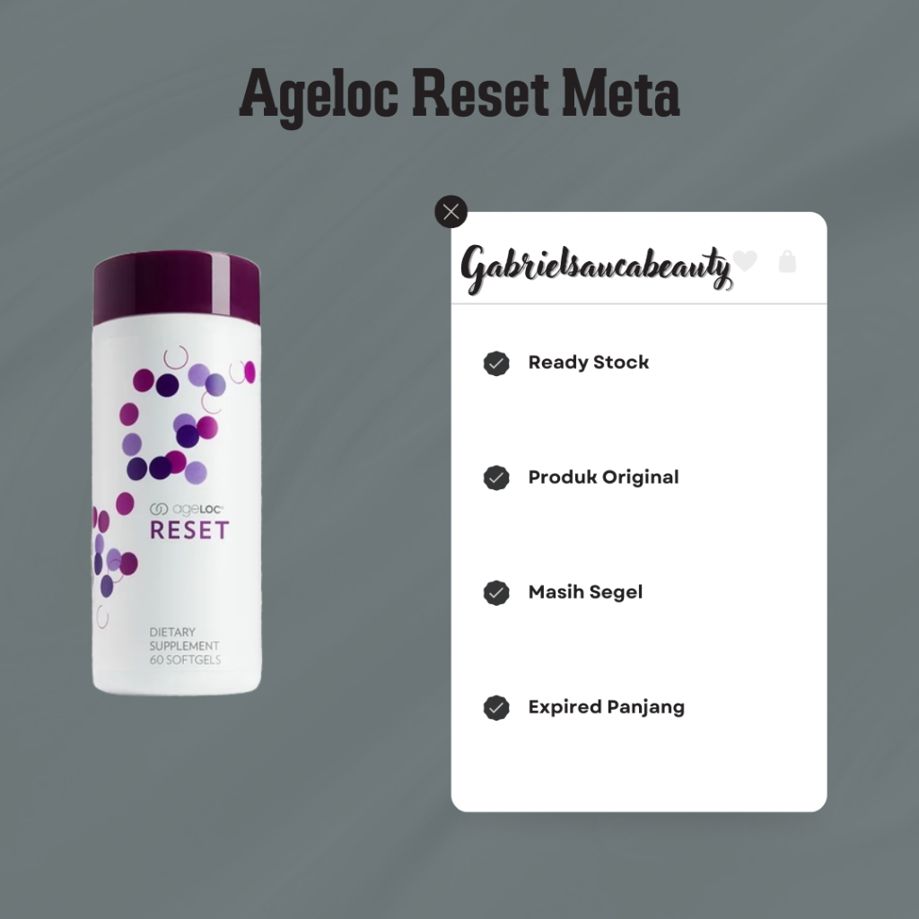 Ageloc® Reset Meta PROMO Asli 100% EXP 05/2027 TERBARU READY SIAP KIRIM