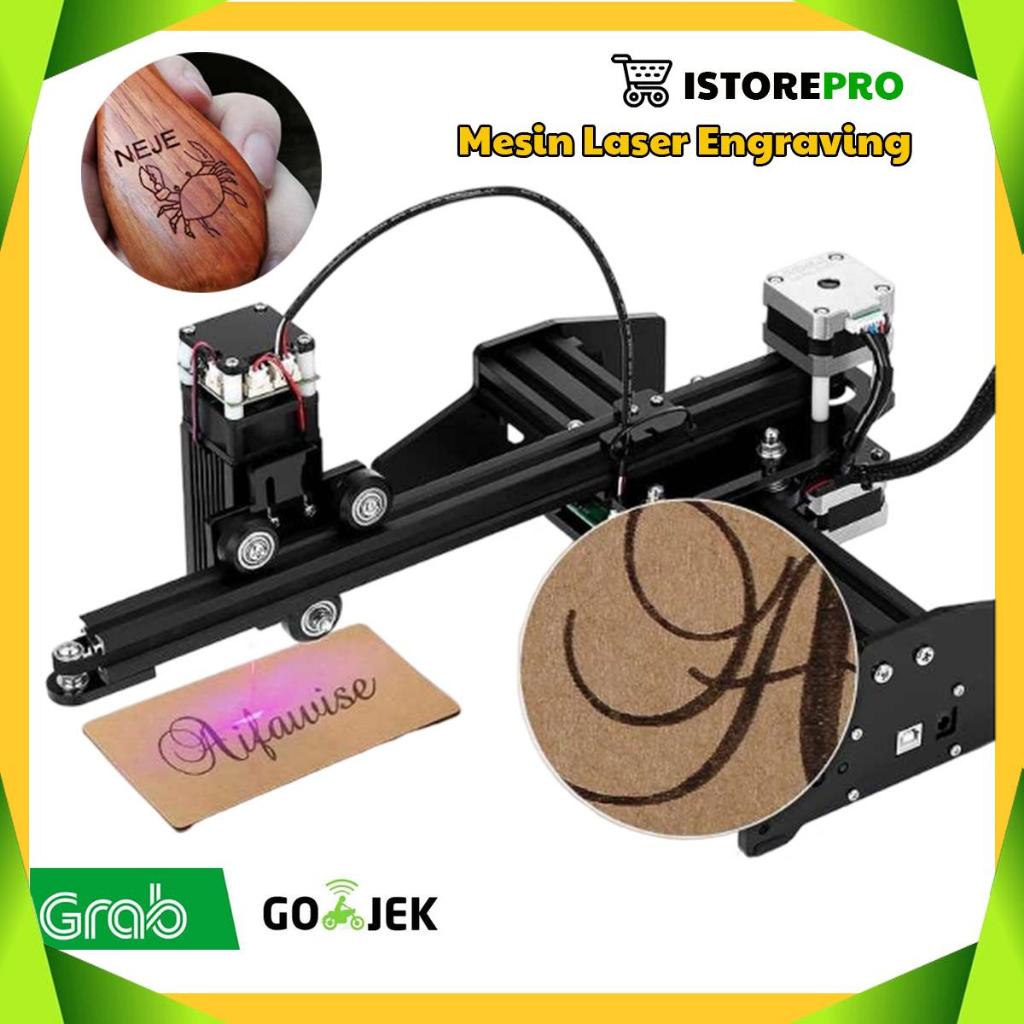 Mesin Laser Engraving Printer Grafir Kayu Kulit Alumunium 3D 3500mW