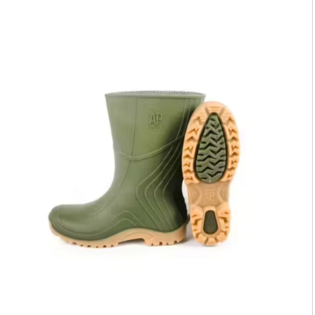 promo SEPATU AP BOOT PRIA WANITA KARET PENDEK SEPATU BOOTS BERKEBUN ANTI SELIP BAHAN PVC