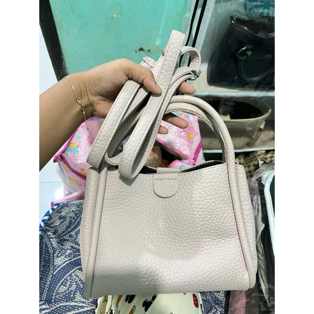 preloved tas wanita pink nude