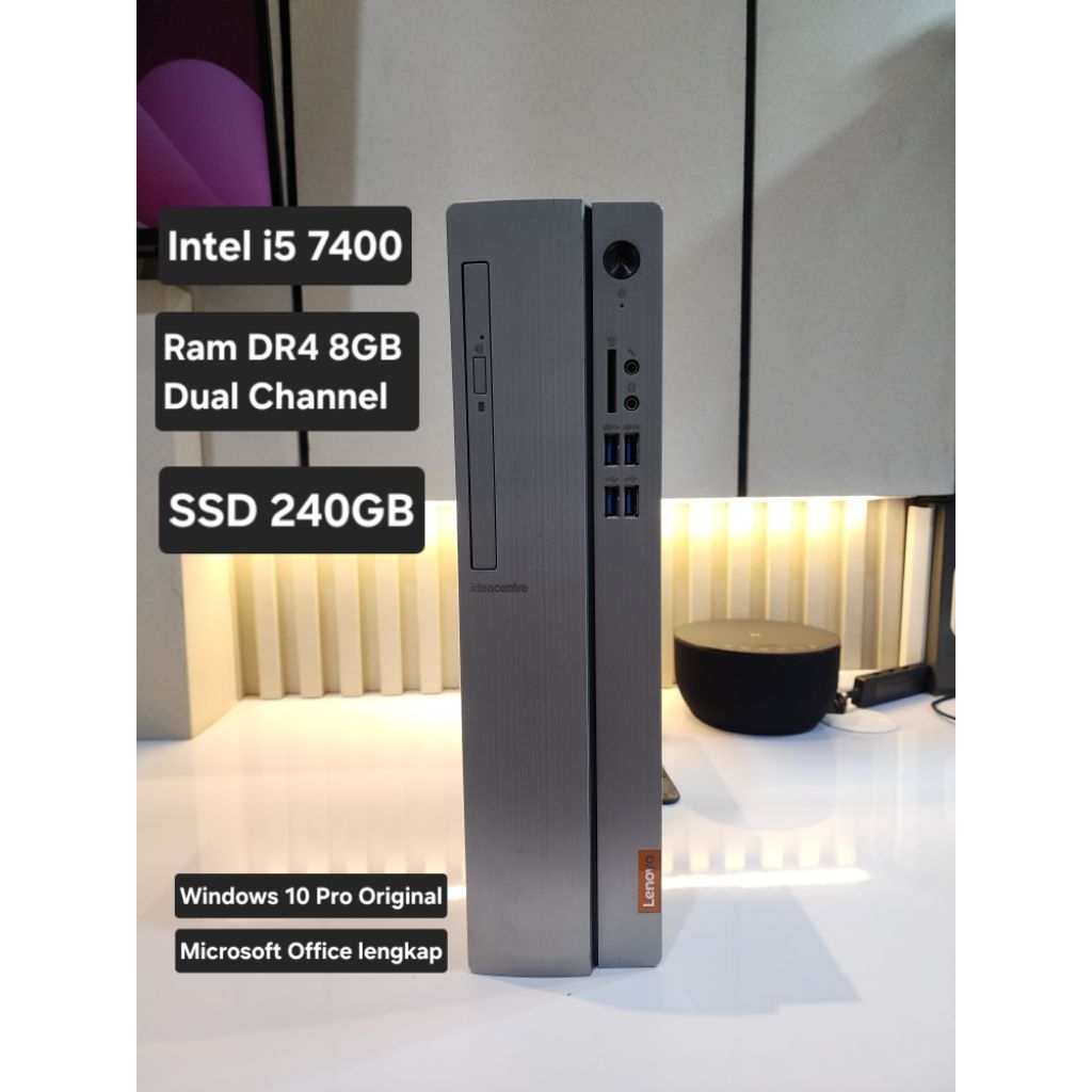 PC Gaming & office Lenovo, i5 7400 RAM 8GB, SSD 240GB. pc komputer sff computer 8 6 32 64 128 256 51