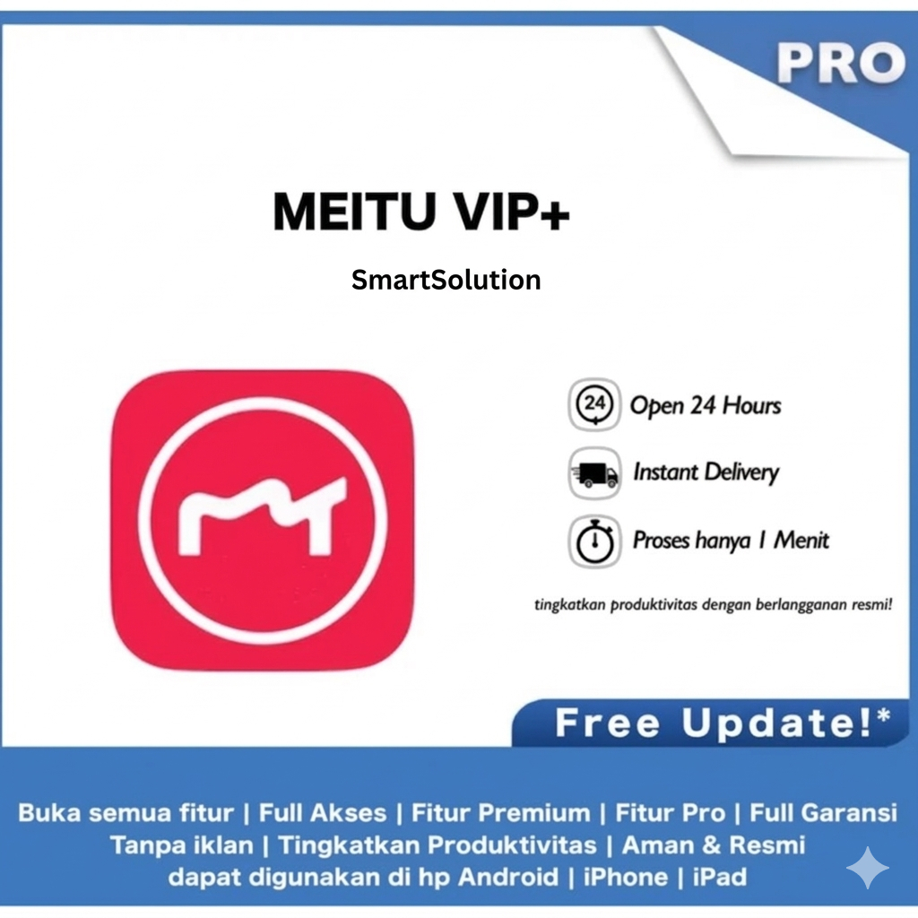 MEITU PREM FULL GARANSI BULANAN | IOS DAN ANDROID | TERMURAH | BERGARANSI | PREMIUM amd2
