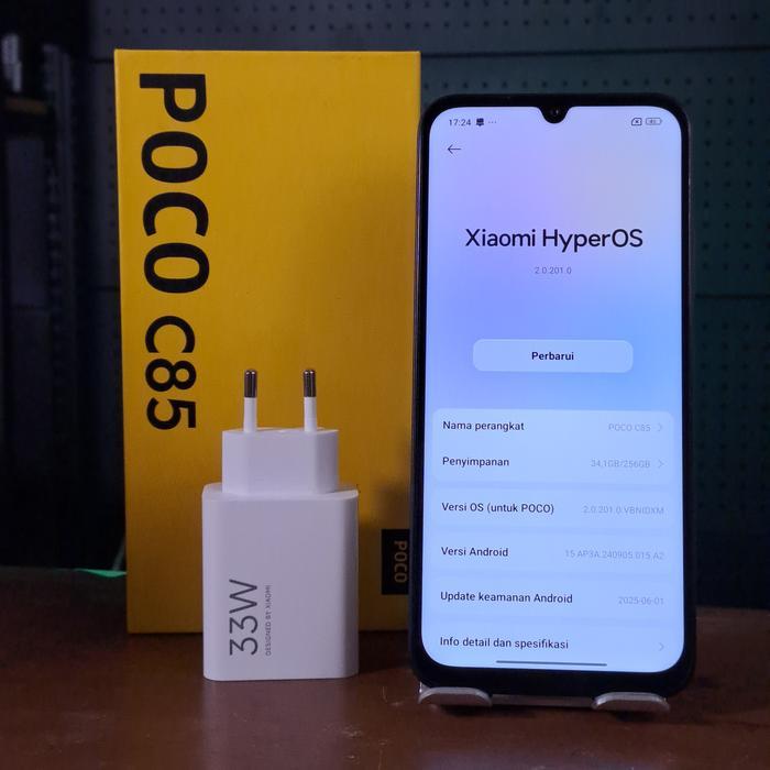 POCO C85 6/128GB SECOND FULLSET BERGARANSI