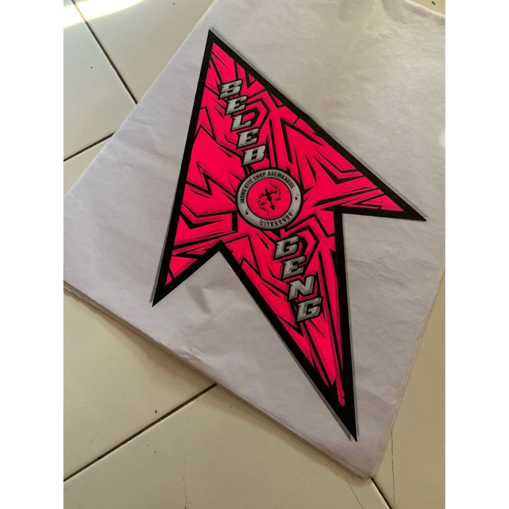 (kertas layangan) sukhoi 2 warna sablon panah