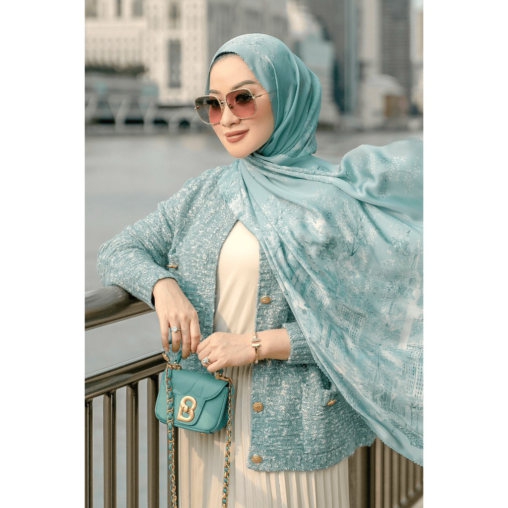 New York 3 Pasmina buttonscarves satin