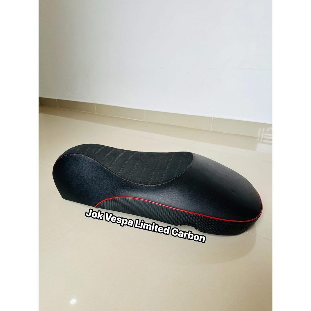 Jok Vespa Sprint Carbon Original & Kenalpot Arrow