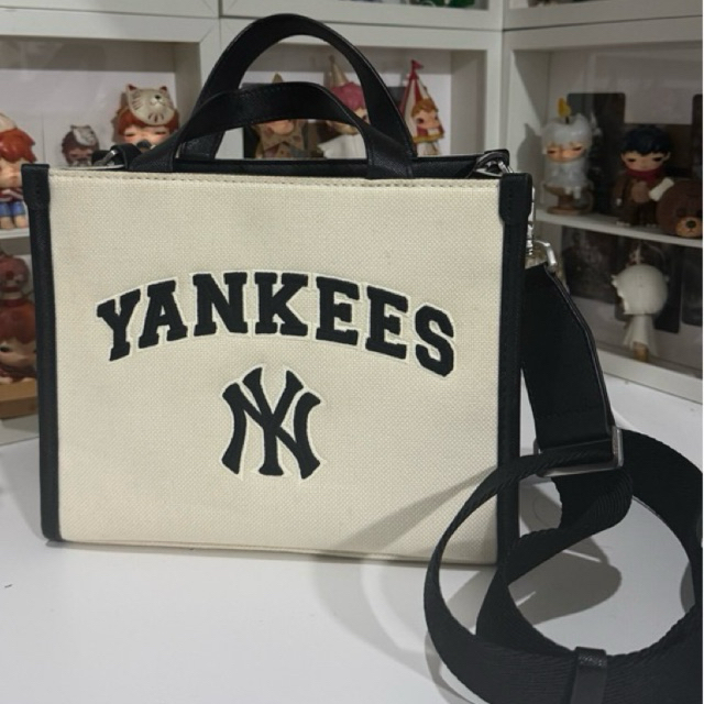 MLB NY YANKEES VARSITY BASIC CANVAS BEIGE BLACK