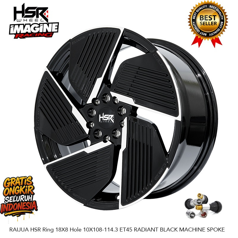 VELG MOBIL HSR RAIJUA R18 COCOK UNTUK PCD 5X108 & 5X114,3 DOUBLE PCD
