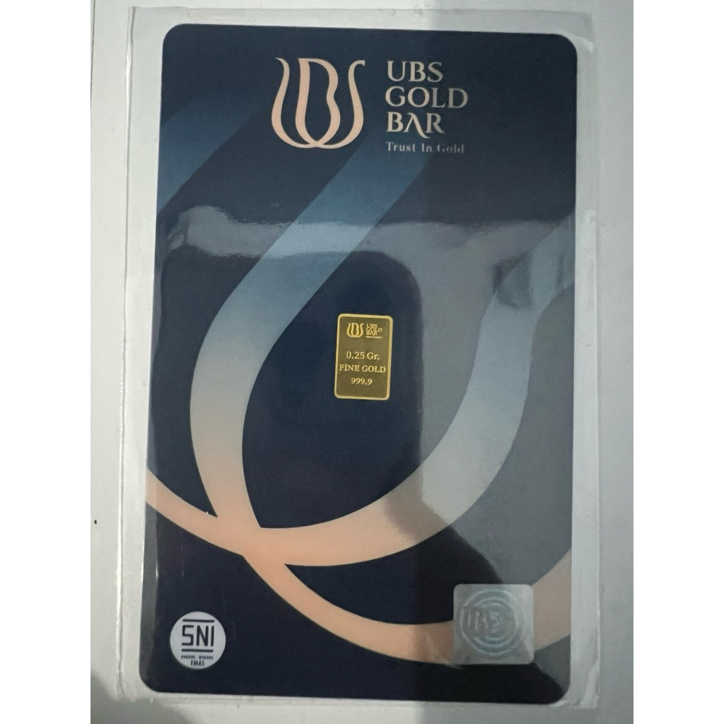 Logam Mulia Emas UBS 0.25 Gram - Bersertifikat Asli, 24 Karat