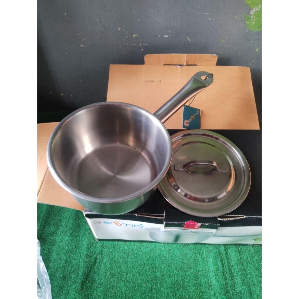 panci Estio sauce pan 16cm bahan stainless steel 304