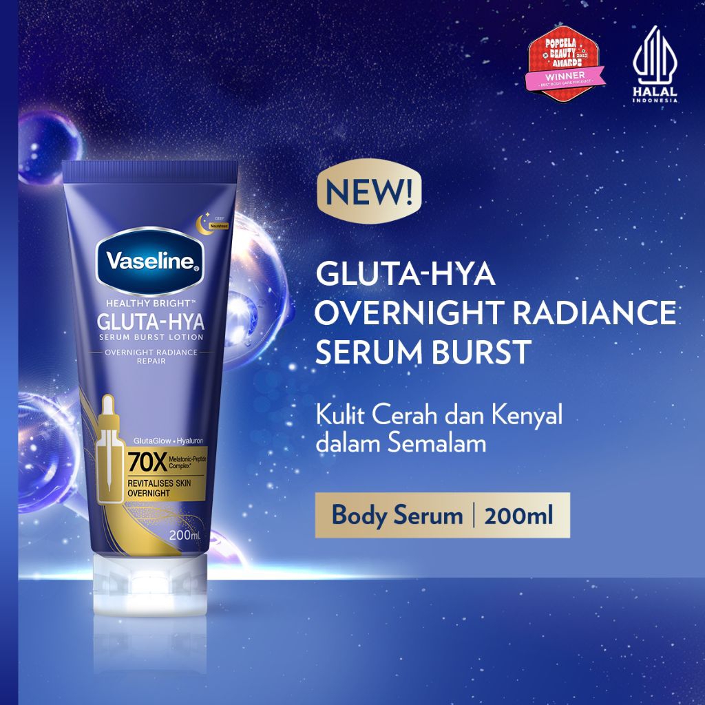 Vaseline gluta hya over night radiance 200ml bodyserum