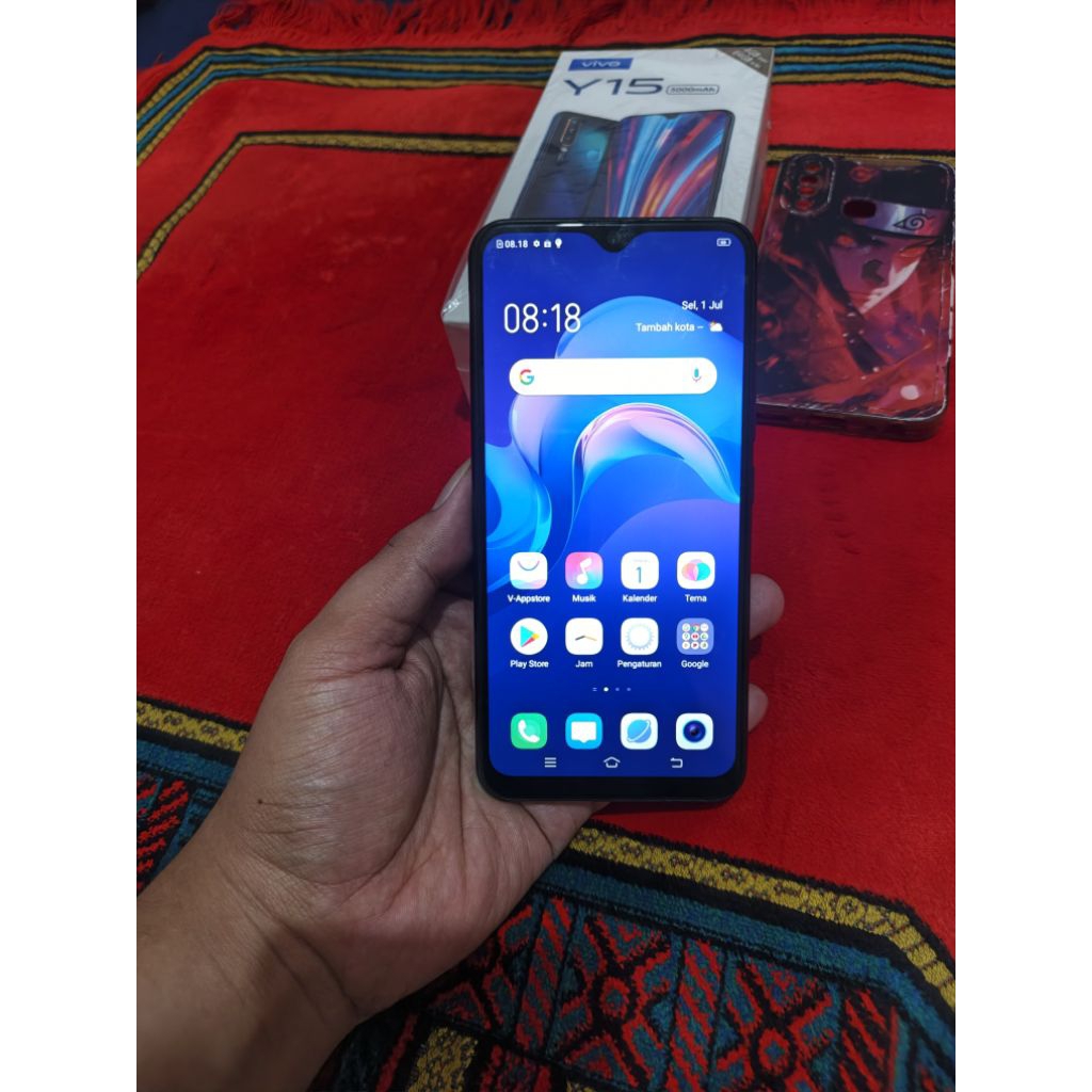 vivo y15 bagus resmi ram 4gb 64gb fulset lengkap resmi hp bekas murah vivo y17s