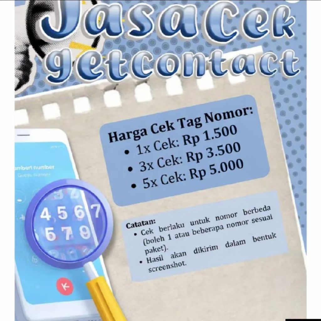 Cek Tag GetContact Pemeriksaan Nomer Hp