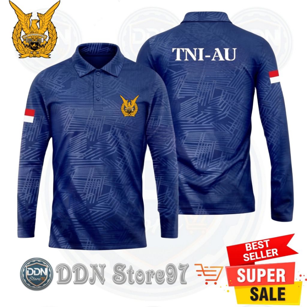 kaos wangki TNI AU lengan panjang