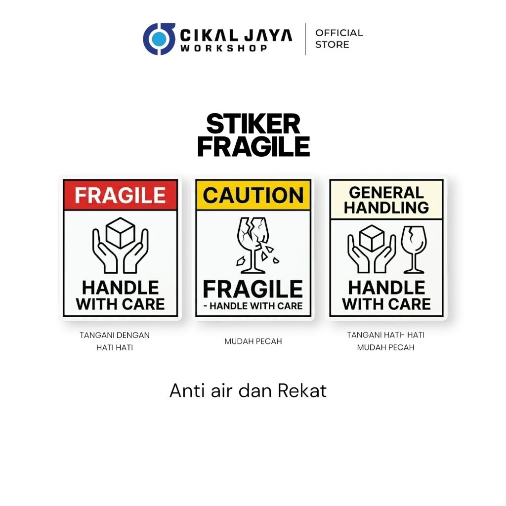 STICKER FRAGILE JANGAN DI BANTING MUDAH PECAH