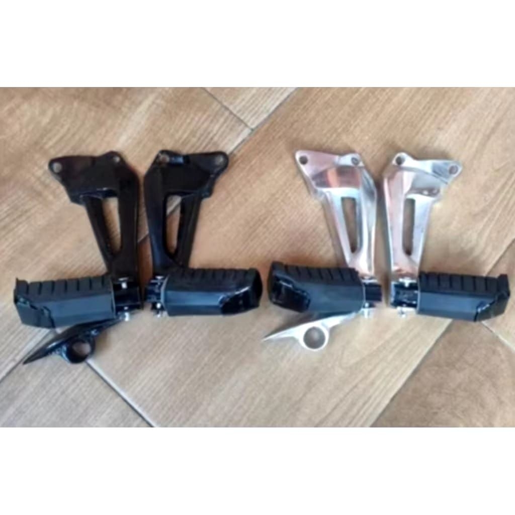 Dudukan step footstep belakang Vega r new hitam kilap 1 set SJN Motor Variasi