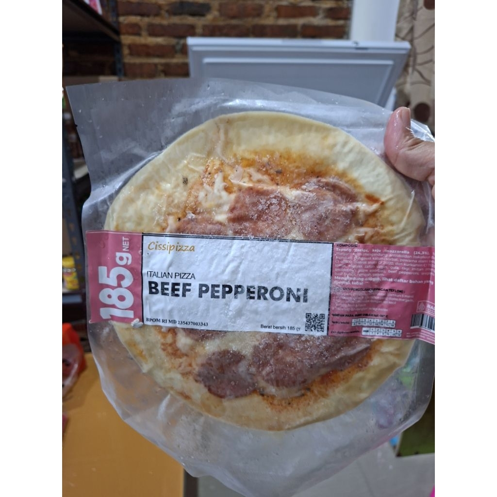 Cissipizza Italian Pizza Beef Pepperoni 185 Gram.