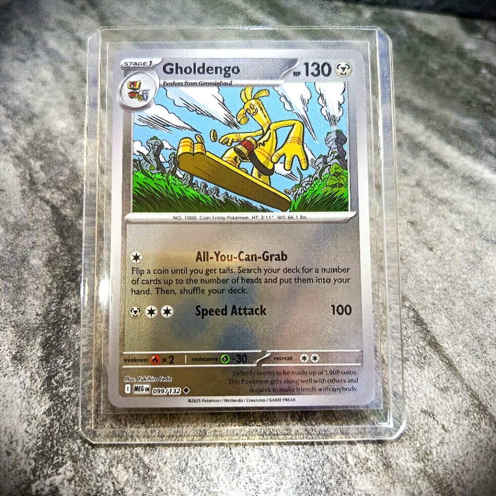 kartu pokemon gholdengo simbolnya kekayaan pokemon asli TCG original english holo mirror | dapat top