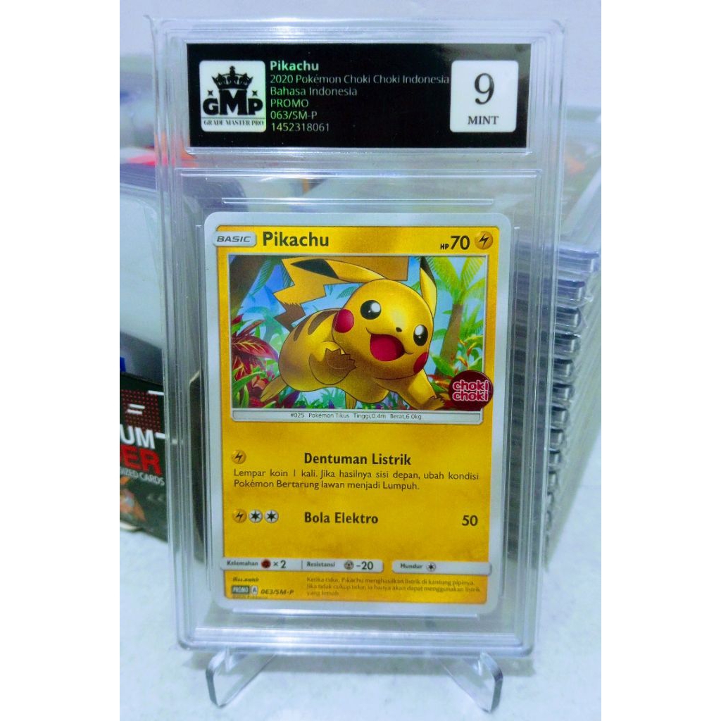 Pikachu 2020 Pokemon Promo Stamped Choki Choki Indonesia Grade Master Pro 9