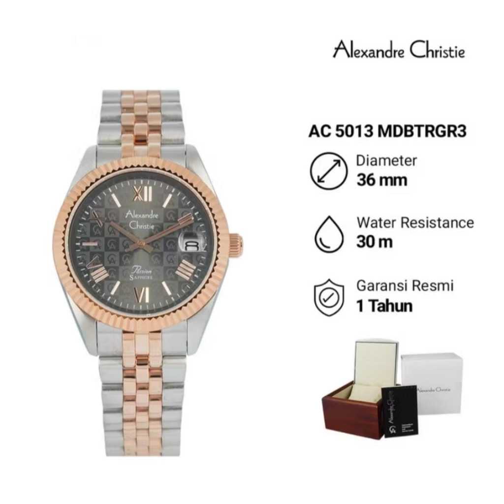 Jam Tangan Pria Alexandre Christie Classic Steel AC 5013