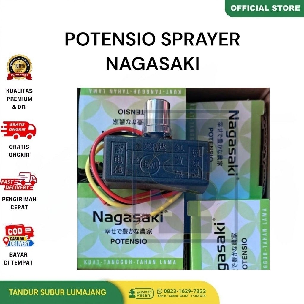 Ori Nagasaki Potensiometer Pengatur Kecepatan Pompa tangki Sprayer Elektrik Potensio Dimmer Voltase