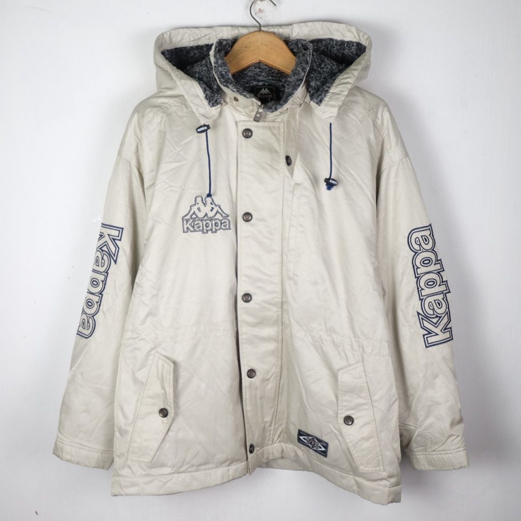 JAKET VINTAGE KAPPA WINTER SHERPA PARKA JK262 SIZE L