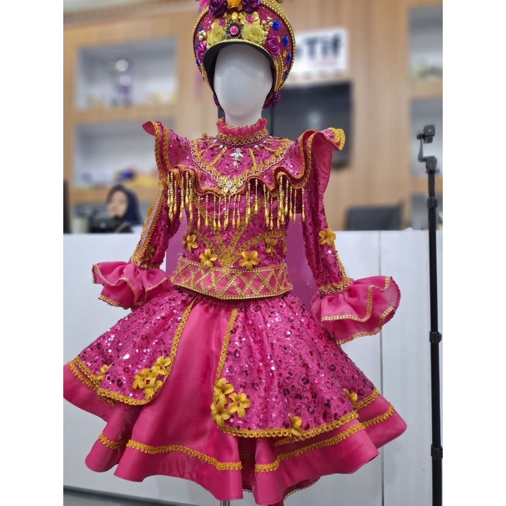 Baju mayoret pink fanta cantik/kostum mayoret cewe