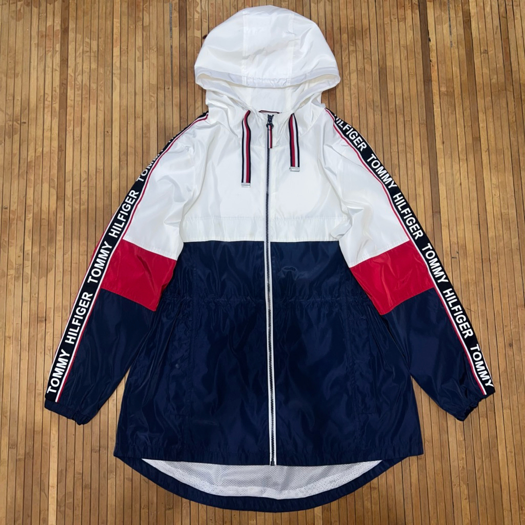 TOMMY HILFIGER ANORAK COLORBLOCK WINDBREAKER TAPED PARKA JACKET & COATS