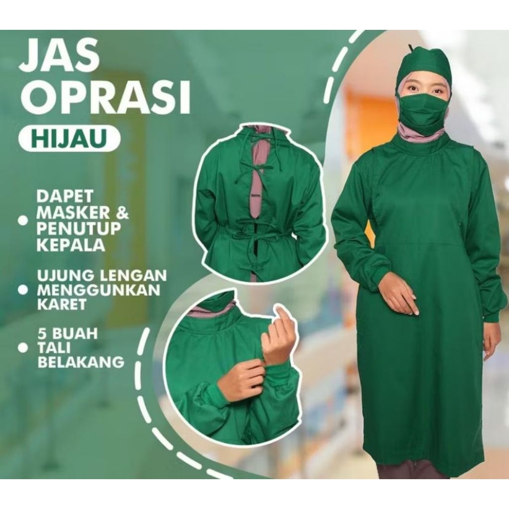 [Preloved] Gown Medis APD Jas Oprasi Nakes Bidan Perawat Dokter