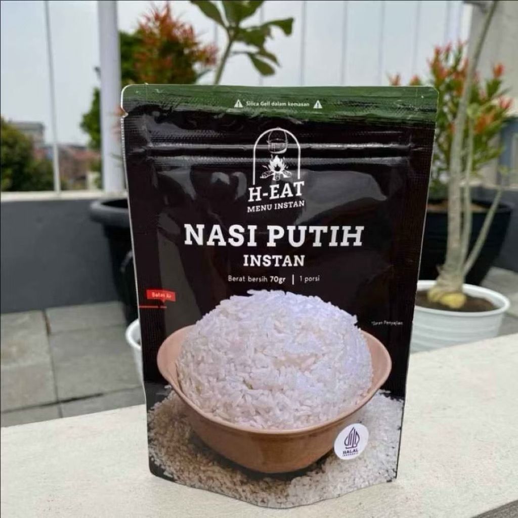 H-EAT Nasi Putih Instan - Makanan Hiking - Nasi Instan Traveling