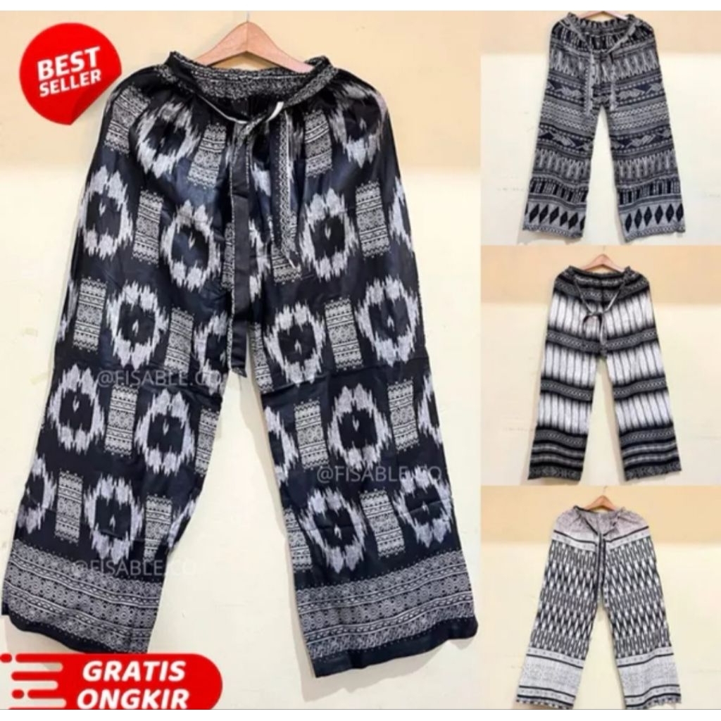 CELANA KULOT JUMBO SONGKET RAYON TERLARIS TERMURAH OLEH-OLEH JOGJA